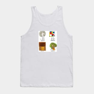 Four painting lions. Tank Top